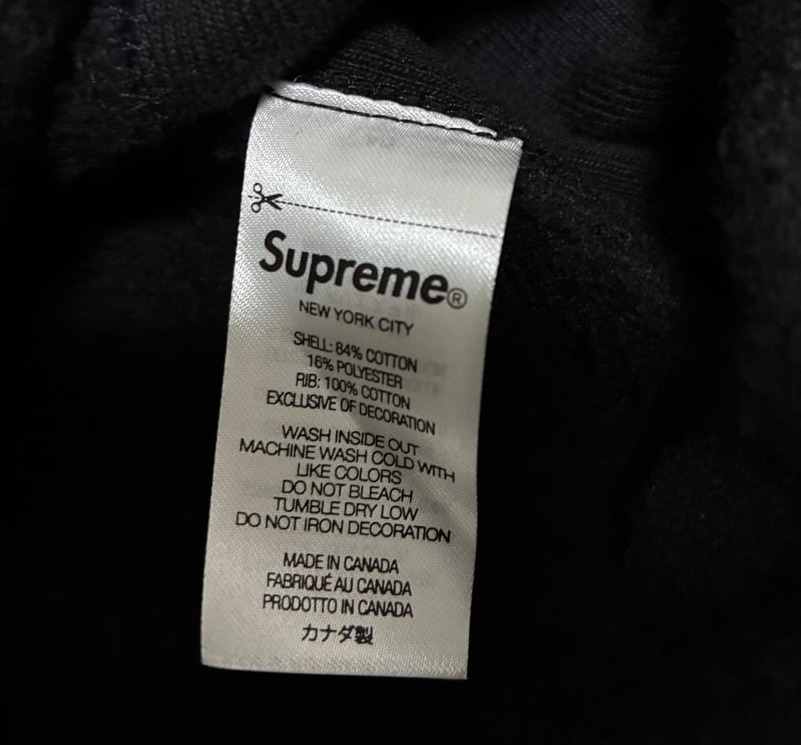슈프림 컬리지에이트 후드 블랙 L 상품이미지3