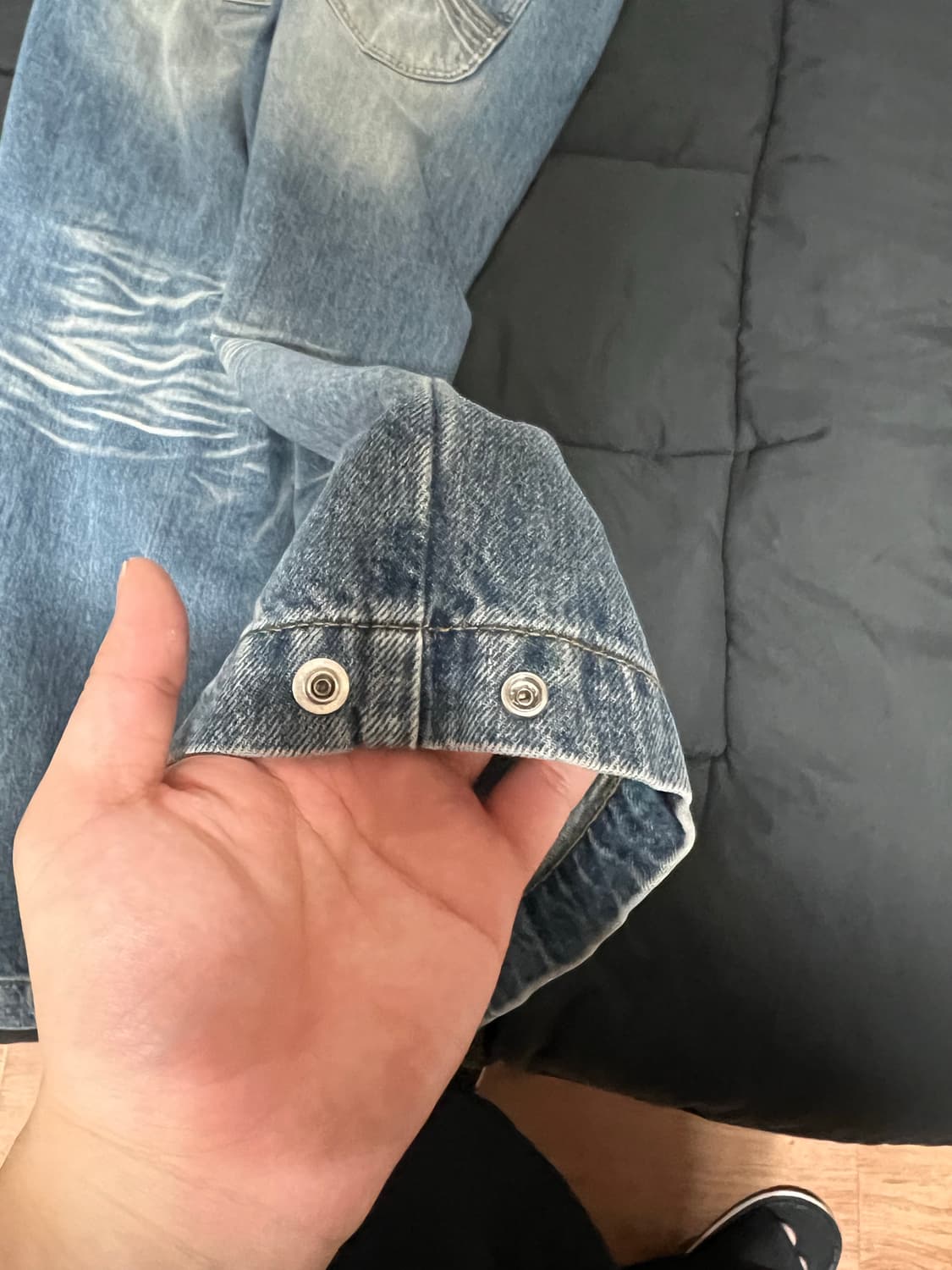 이티씨이 워시드 배기 진 블루 L 상품이미지3