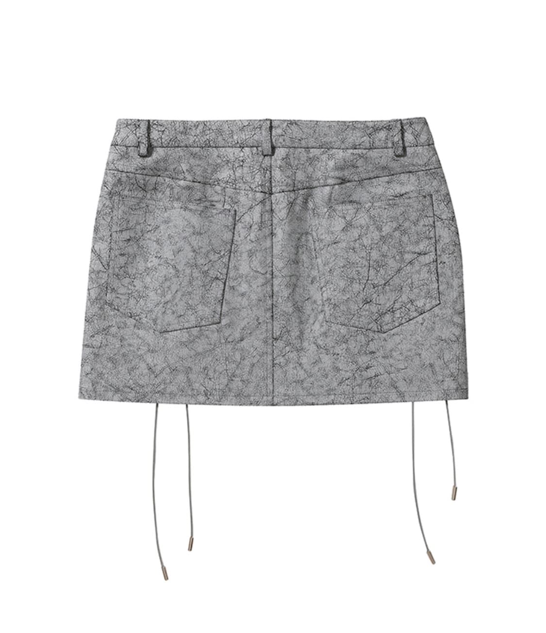 yeel EYELET MINI SKIRT GRAY 상품이미지2