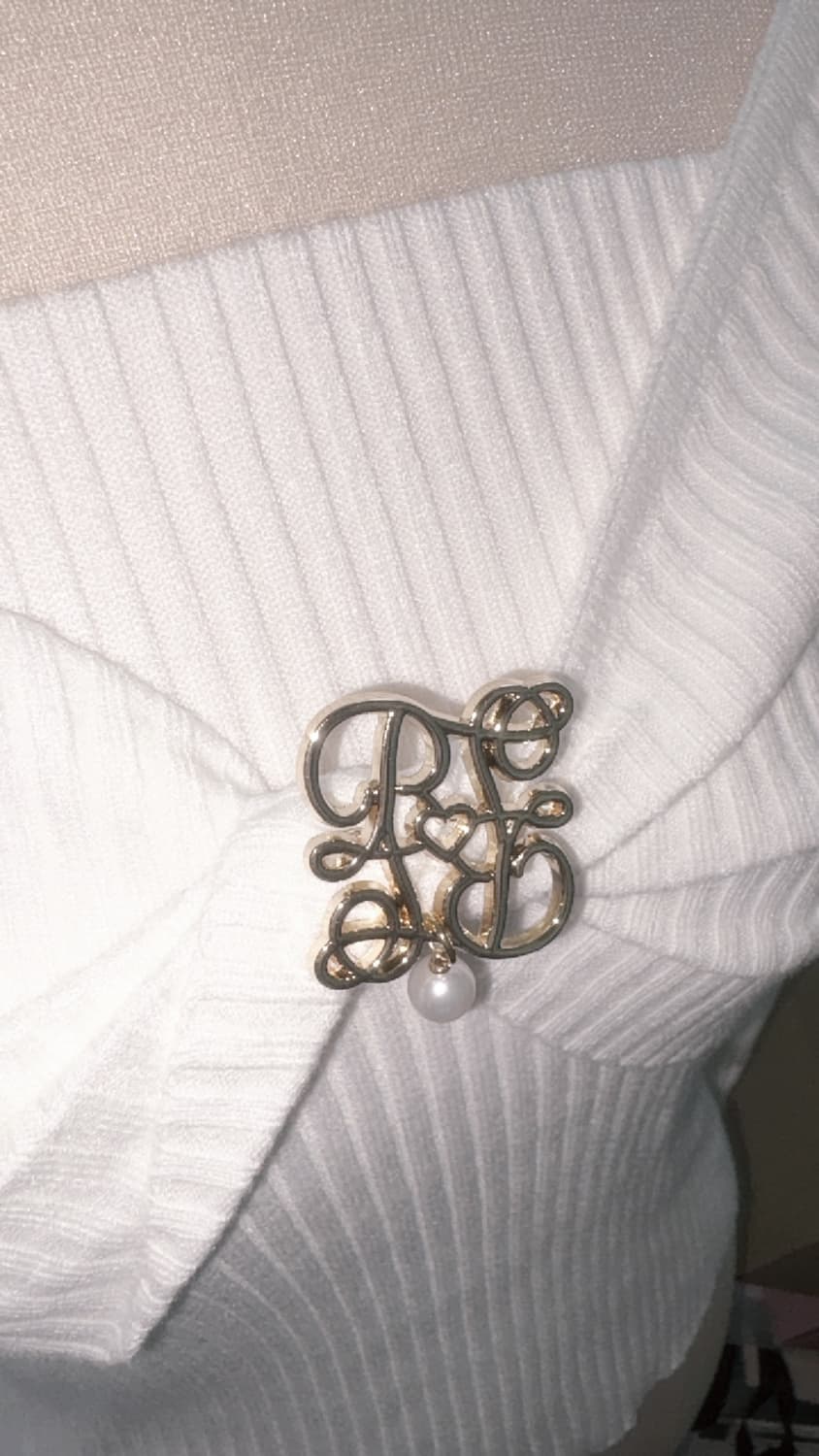 급전) 로지타 갸루 양지뢰 스나계 일본빈티지 니트 블라우스+브로치 상품이미지2