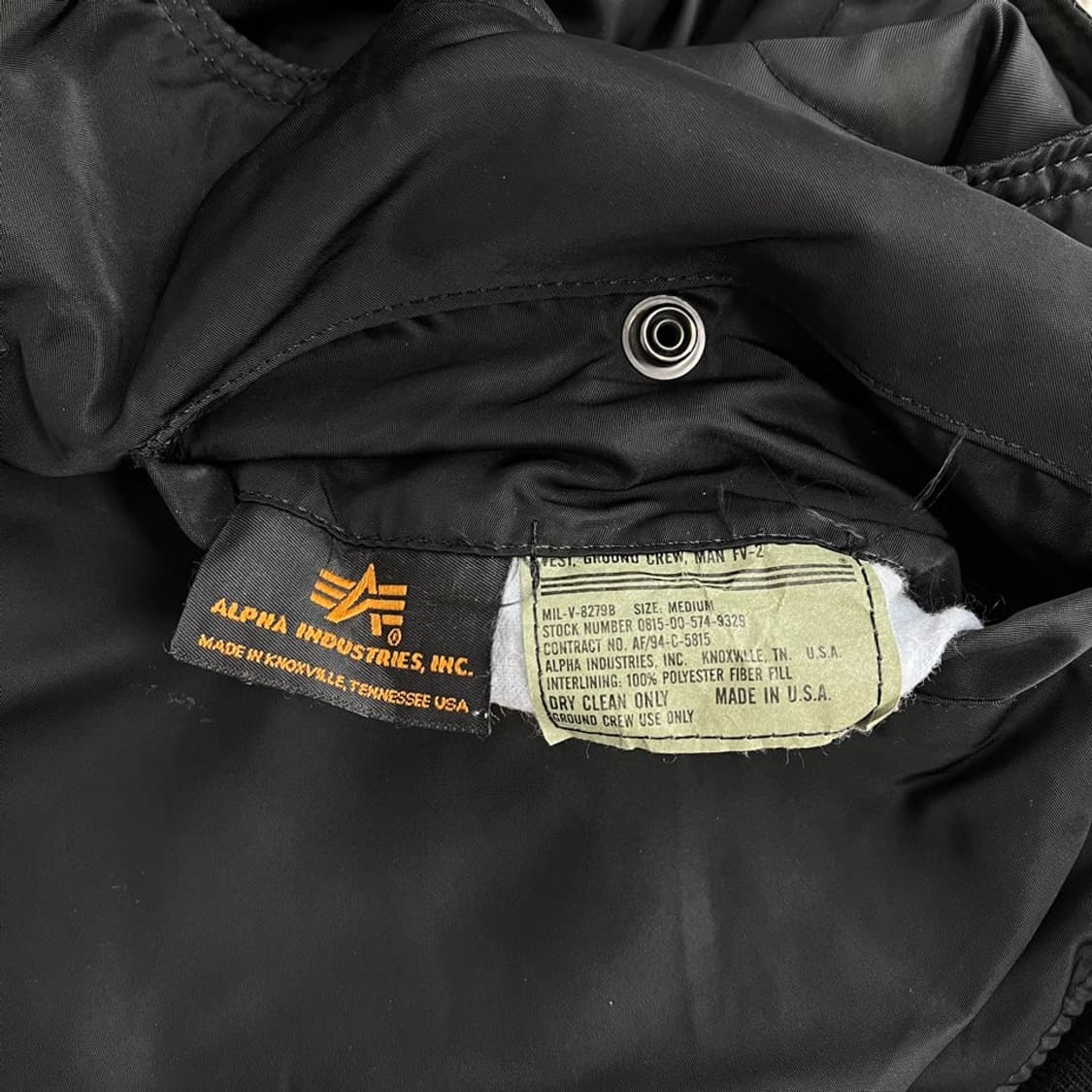 알파인더스트리 MA-1 집업 베스트/#3605 상품이미지6