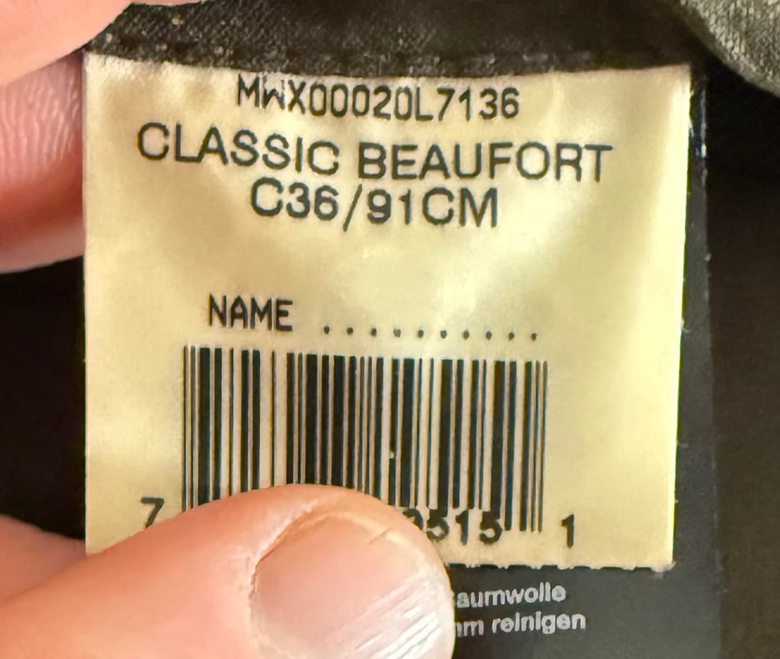 바버 클래식 보퍼트 왁스 자켓 C36 상품이미지10