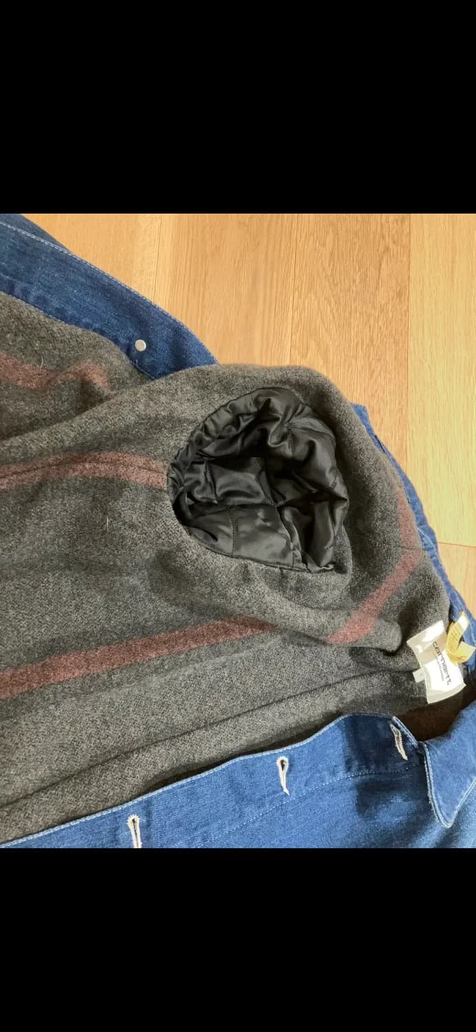 칼하트 데님 재킷 코트 S (안감 퀼팅) 상품이미지10