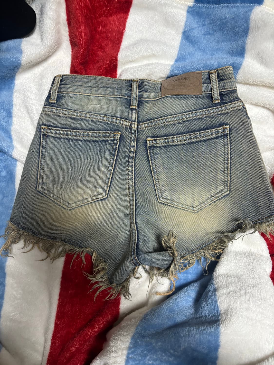 보헤미안서울 데미지 워싱 쇼츠 블루 23ver 상품이미지3