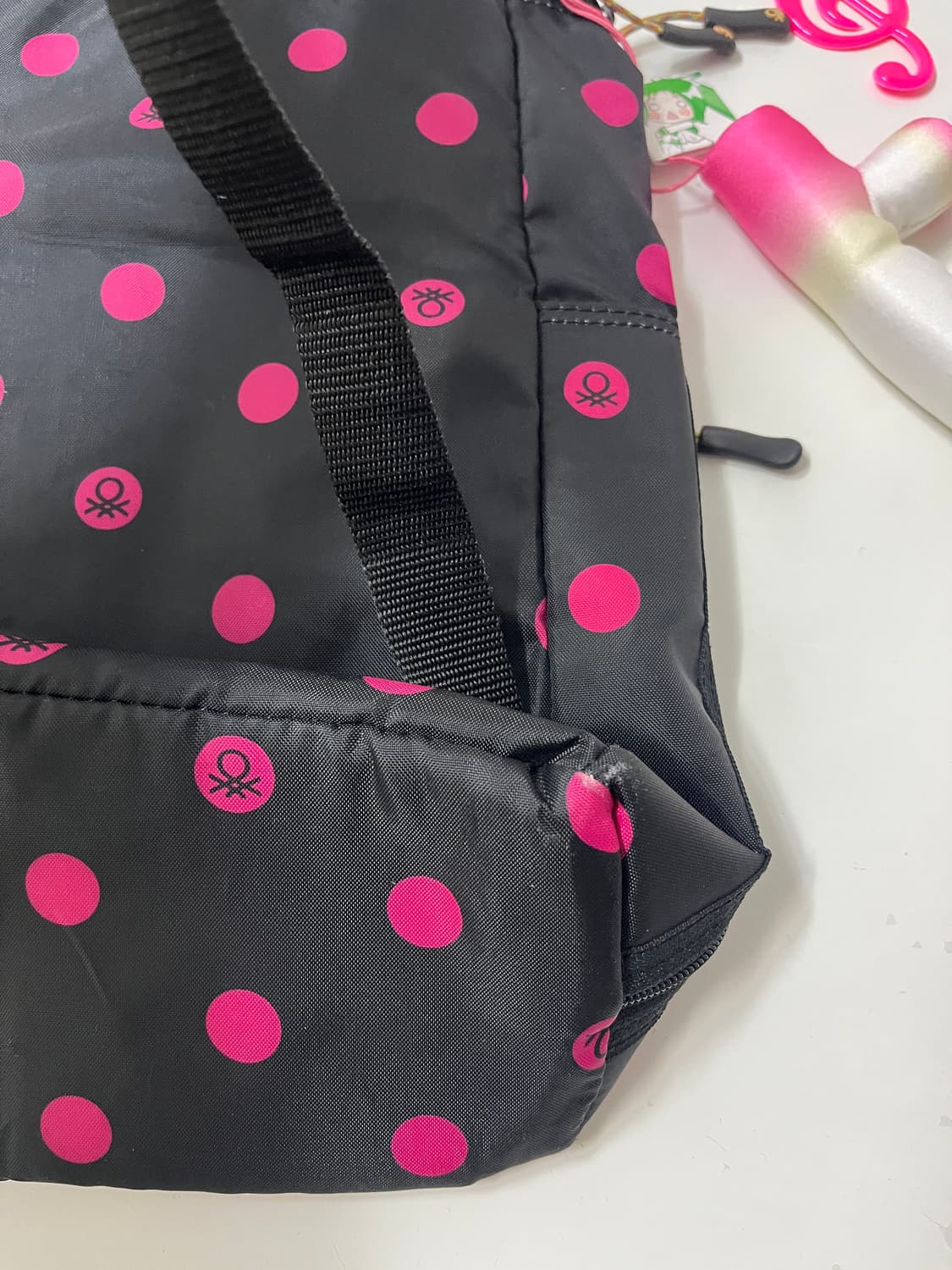 베네통 핫핑크 도트 백팩🎀 상품이미지3