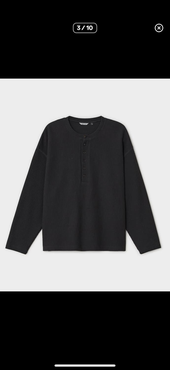 벨리에 딥헨리넥 롱슬리브 차콜 판매  상품이미지1