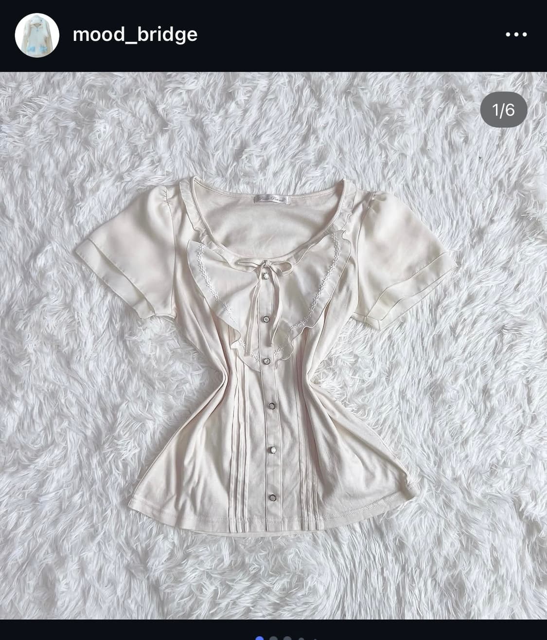 무드브릿지 빈티지 로걀탑 히메 갸루 러블리 프릴 블라우스 상품이미지1