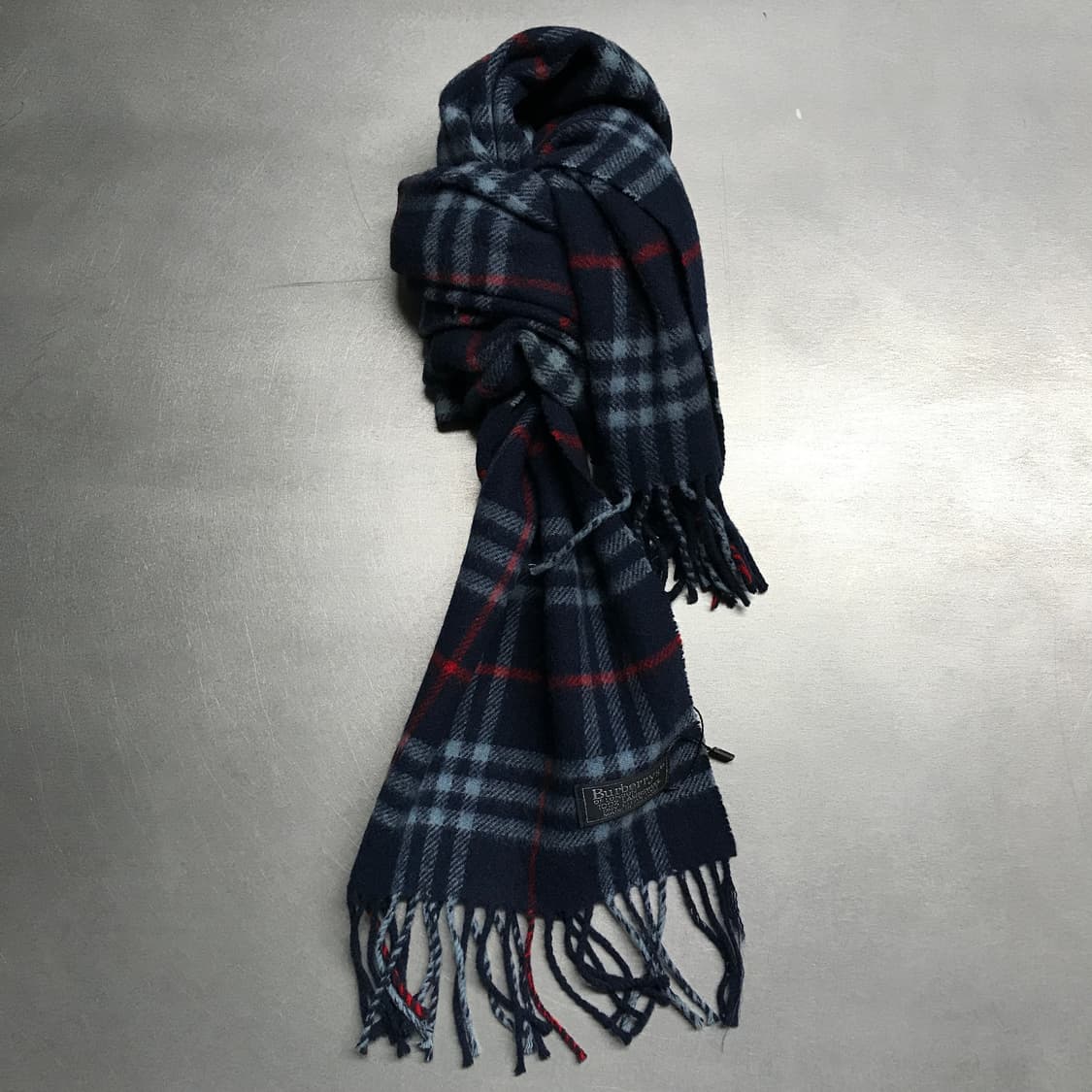 버버리 정품 램스울 머플러 네이비 상품이미지1