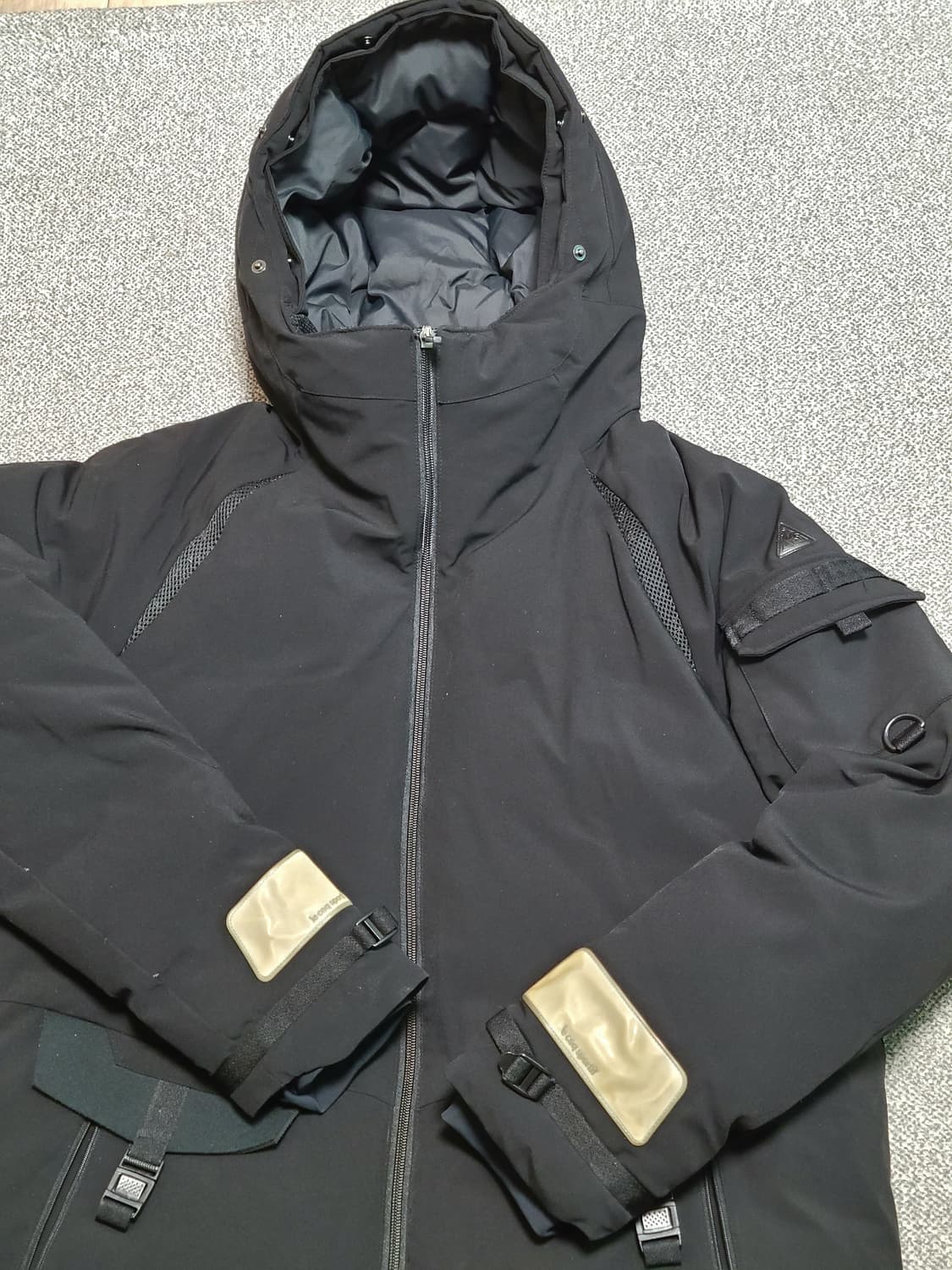 르꼬끄 남성 중기장 덕다운 패딩 L (100) 블랙 상품이미지2