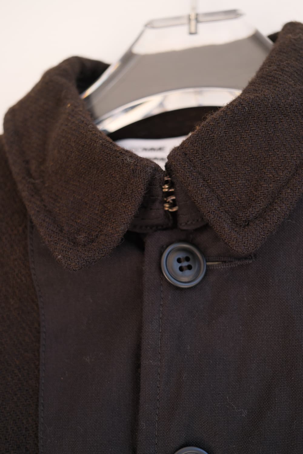 Wool & cotton combi long coat 상품이미지6