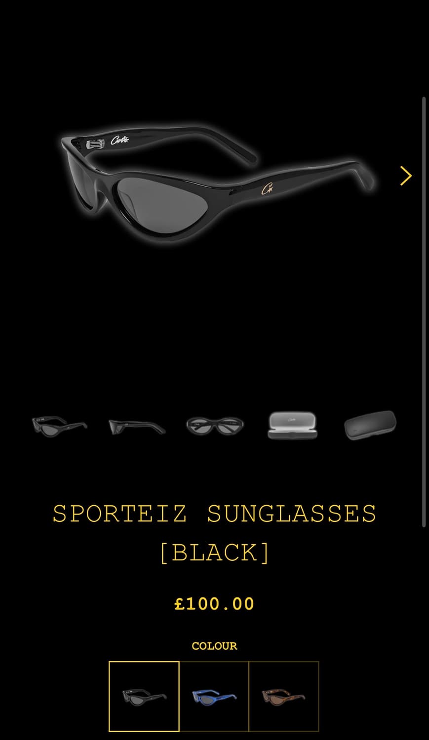 Corteiz 코르테이즈 CRTZ 선글라스 블랙 상품이미지1