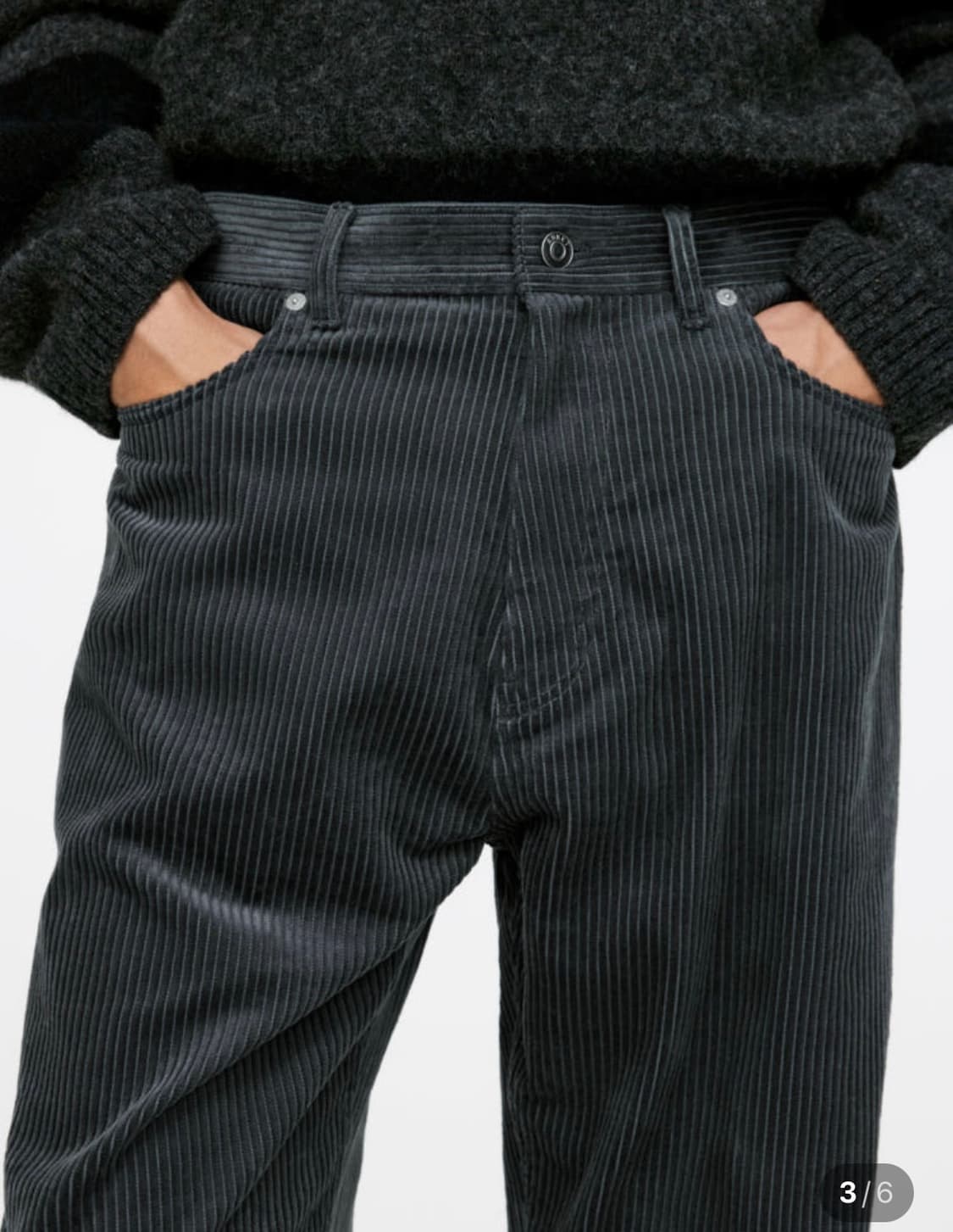 아르켓 루즈핏 코듀로이 트라우저 다크그레이 50 상품이미지2