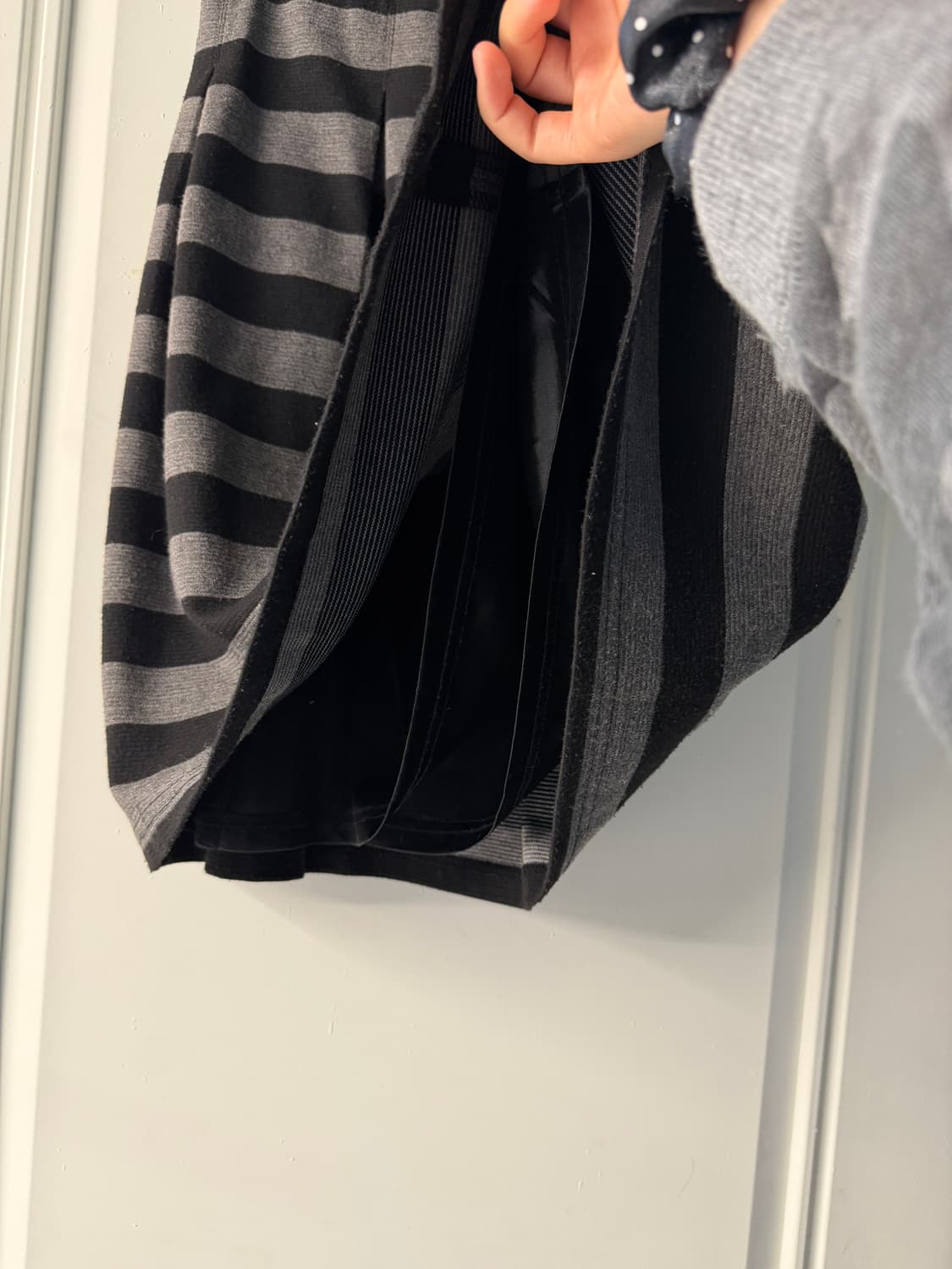 일본빈티지 스트라이프 핀턱 미디스커트 상품이미지8