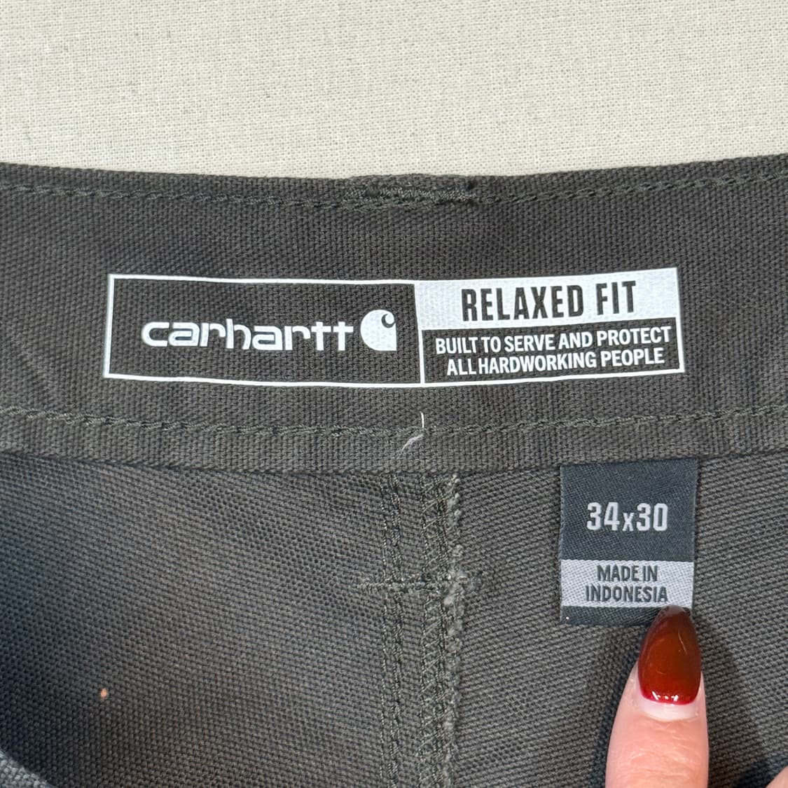 34inch) 칼하트 차콜 그레이 워크 팬츠 릴렉스핏 상품이미지7