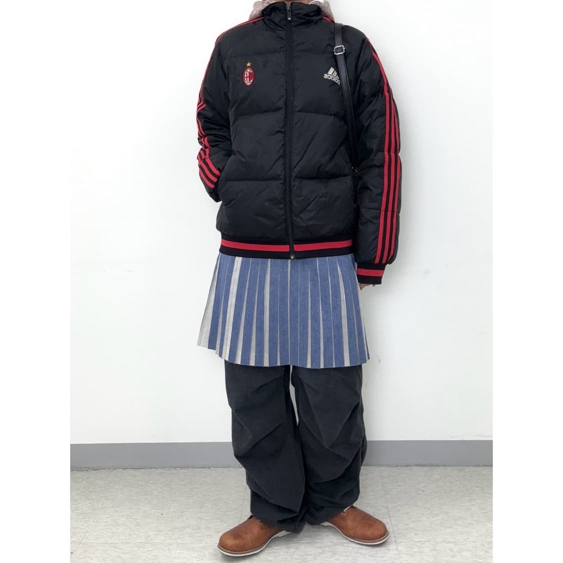 빈티지 아디다스 블랙 덕다운 패딩 점퍼 상품이미지2