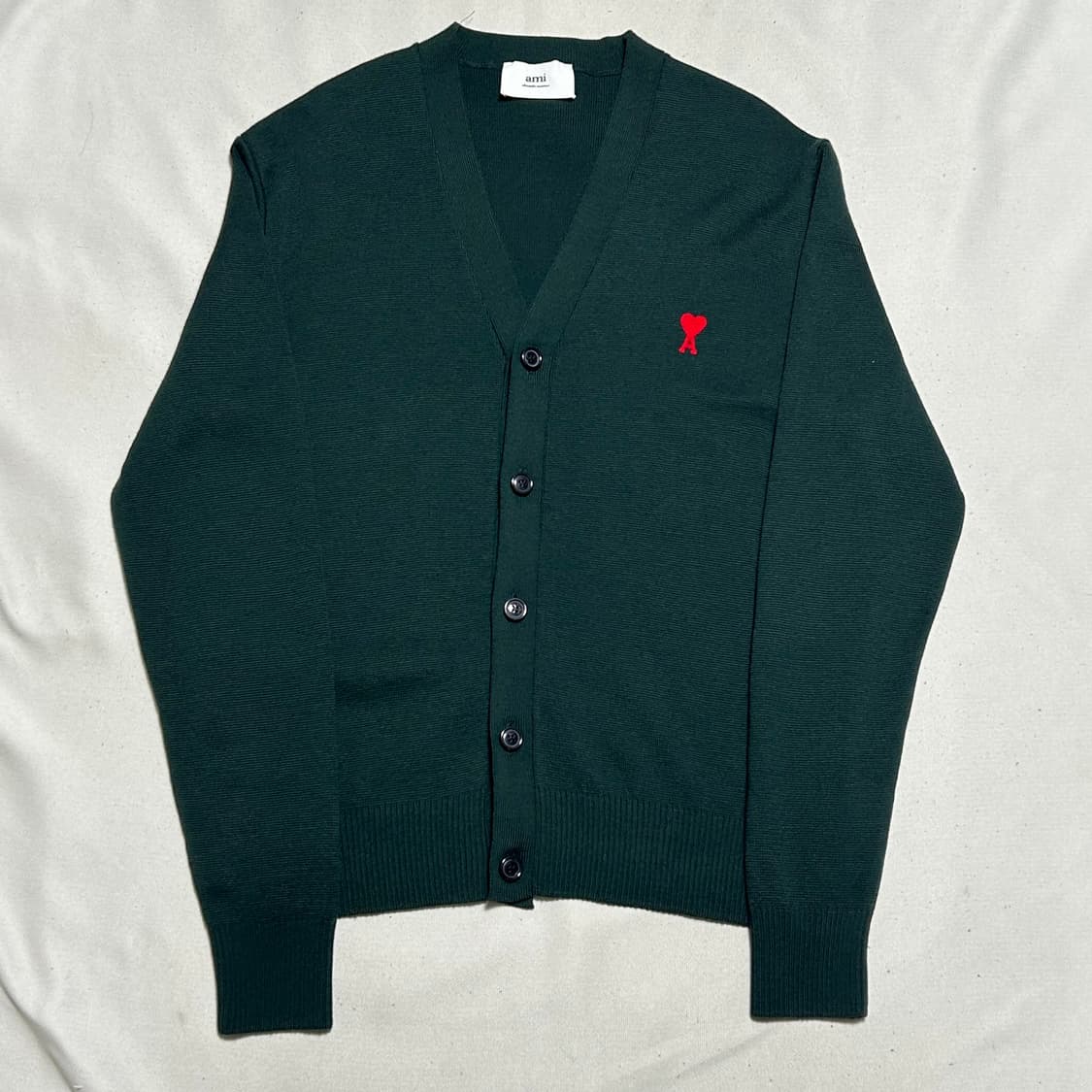L 아미 그린 울 브이넥 가디건 상품이미지2