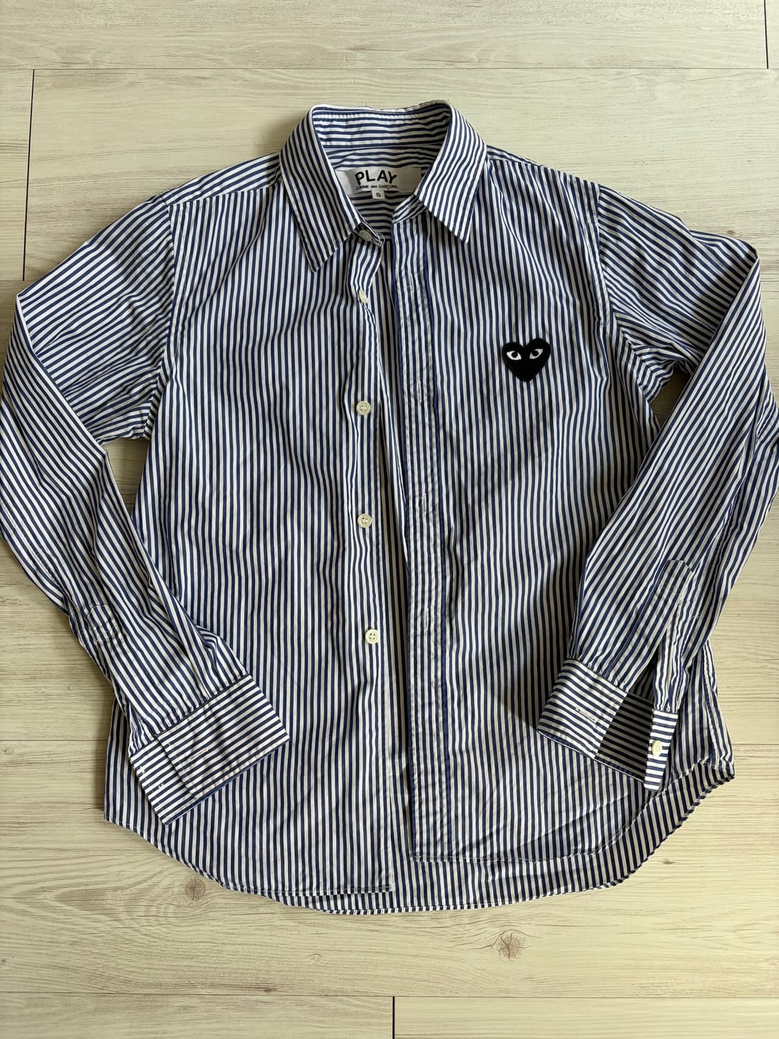 꼼데 여성 블루 스트라이프 셔츠 S 상품이미지2