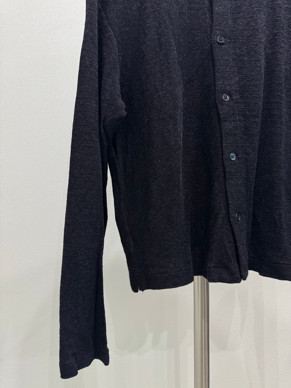 요지야마모토 00‘s 다크퍼플 크롭 가디건 상품이미지3