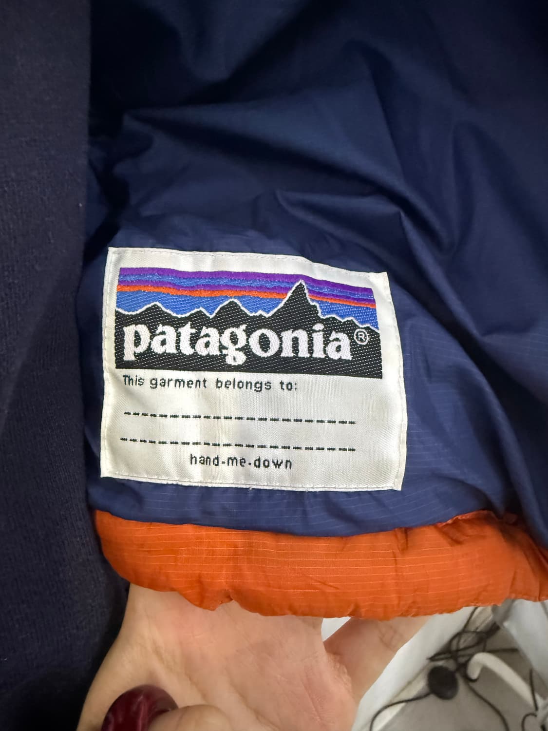파타고니아 오렌지 구스다운 숏패딩 점퍼 상품이미지9