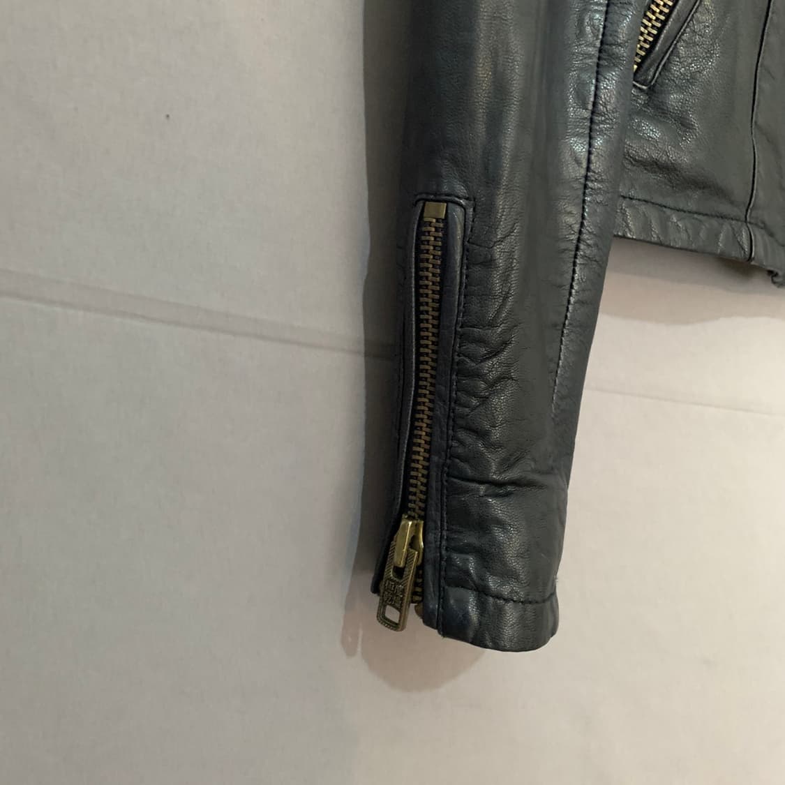 XS 슈퍼드라이 모터사이클 레더 가죽 싱글 라이더 자켓 상품이미지5