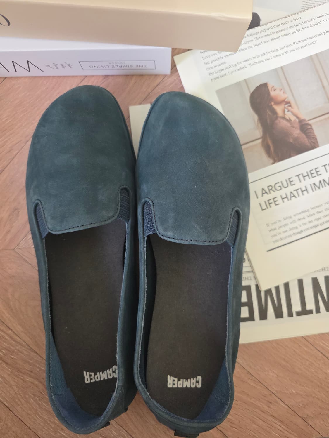 캠퍼 CAMPER 딥그린 스웨이드 슬립온 38 상품이미지3