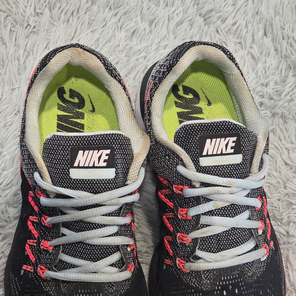 3q-21:나이키 줌 스트럭처 18 블랙 핑크 러닝화 (245mm) 상품이미지6