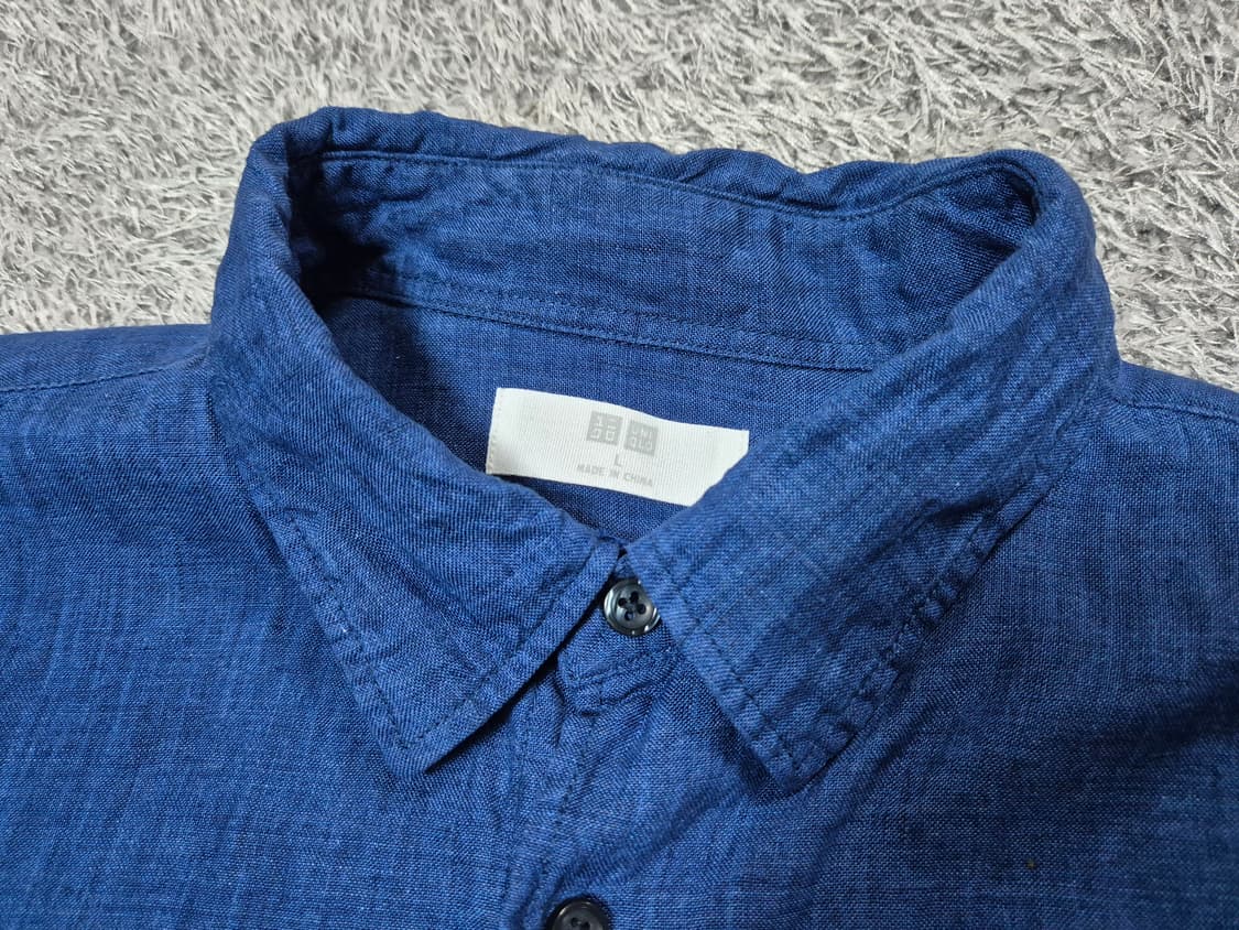 유니클로 남성 린넨 셔츠 L 상품이미지2