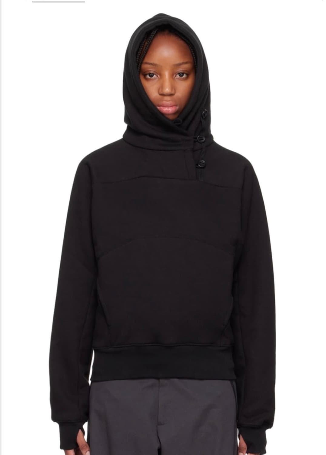 혜인서 버튼후드 블랙2 상품이미지1