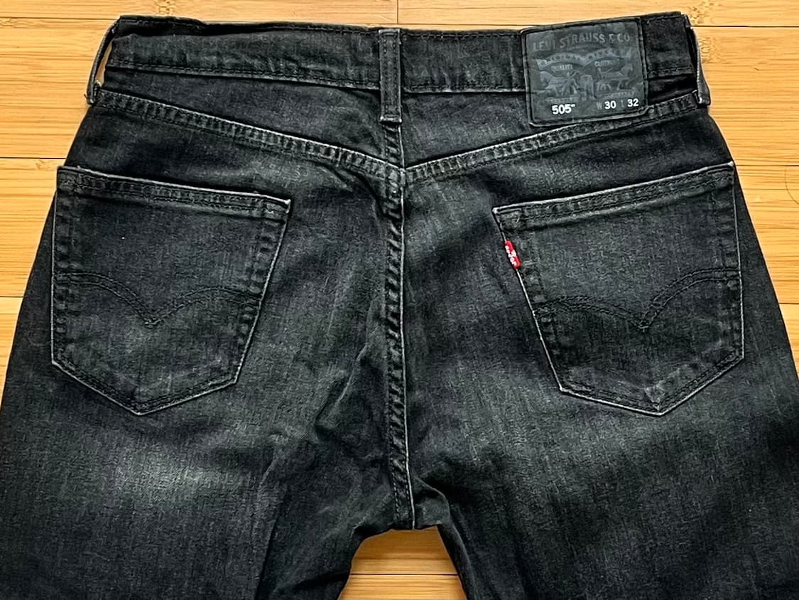 리바이스 505 블랙진 데님팬츠 W30 L32 상품이미지4