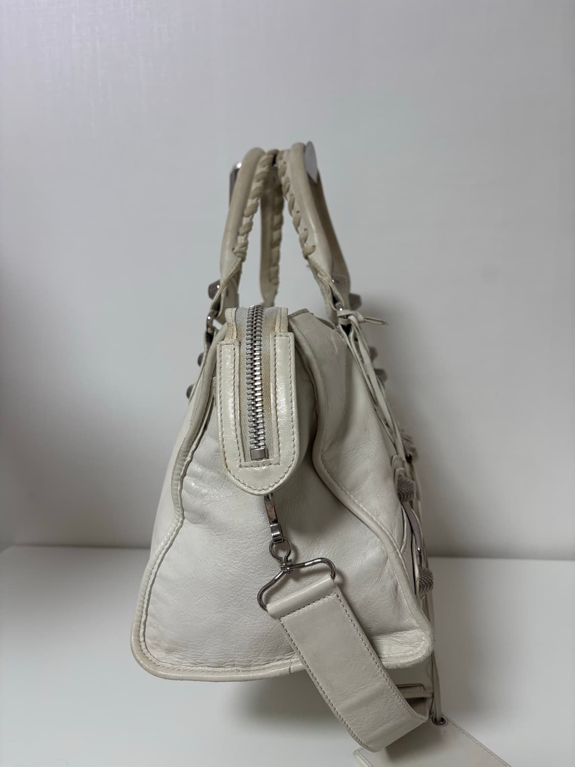 발렌시아가 자이언트 모터백 아이보리 상품이미지3