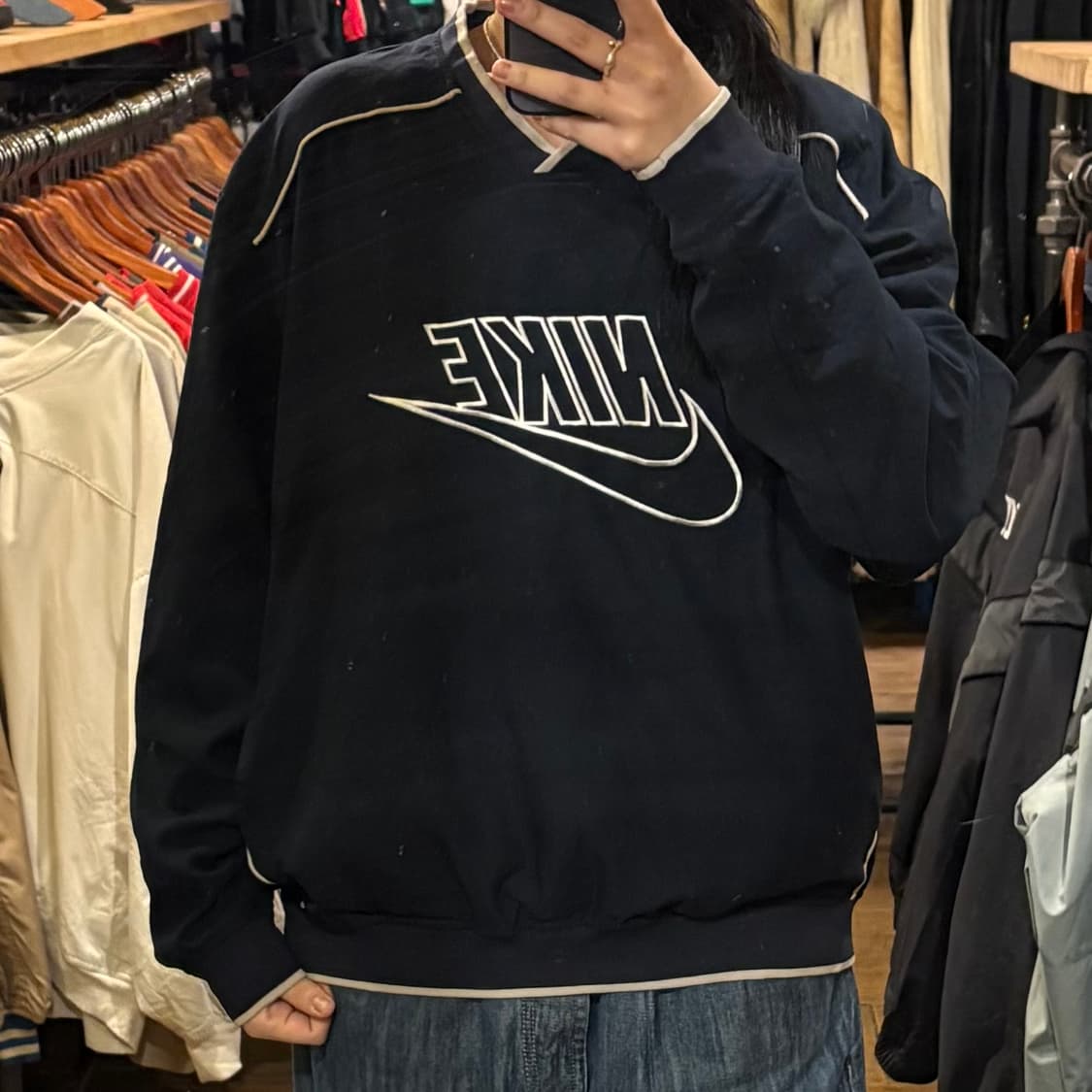 [HI] Nike 나이키 빅로고 웜업 진네이비 상품이미지1