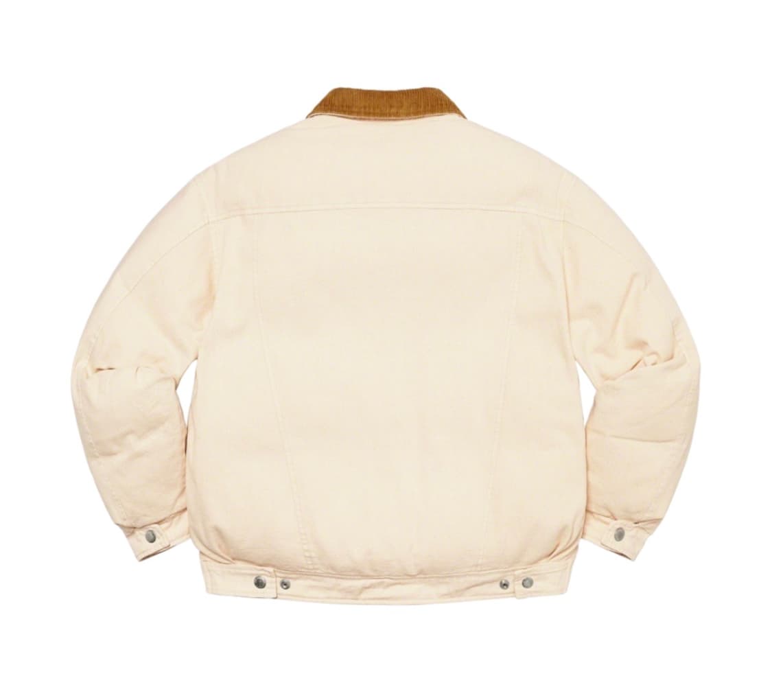 슈프림 x 쇼트 캔버스 다운 트러커 자켓 내츄럴 - 22FW 상품이미지4