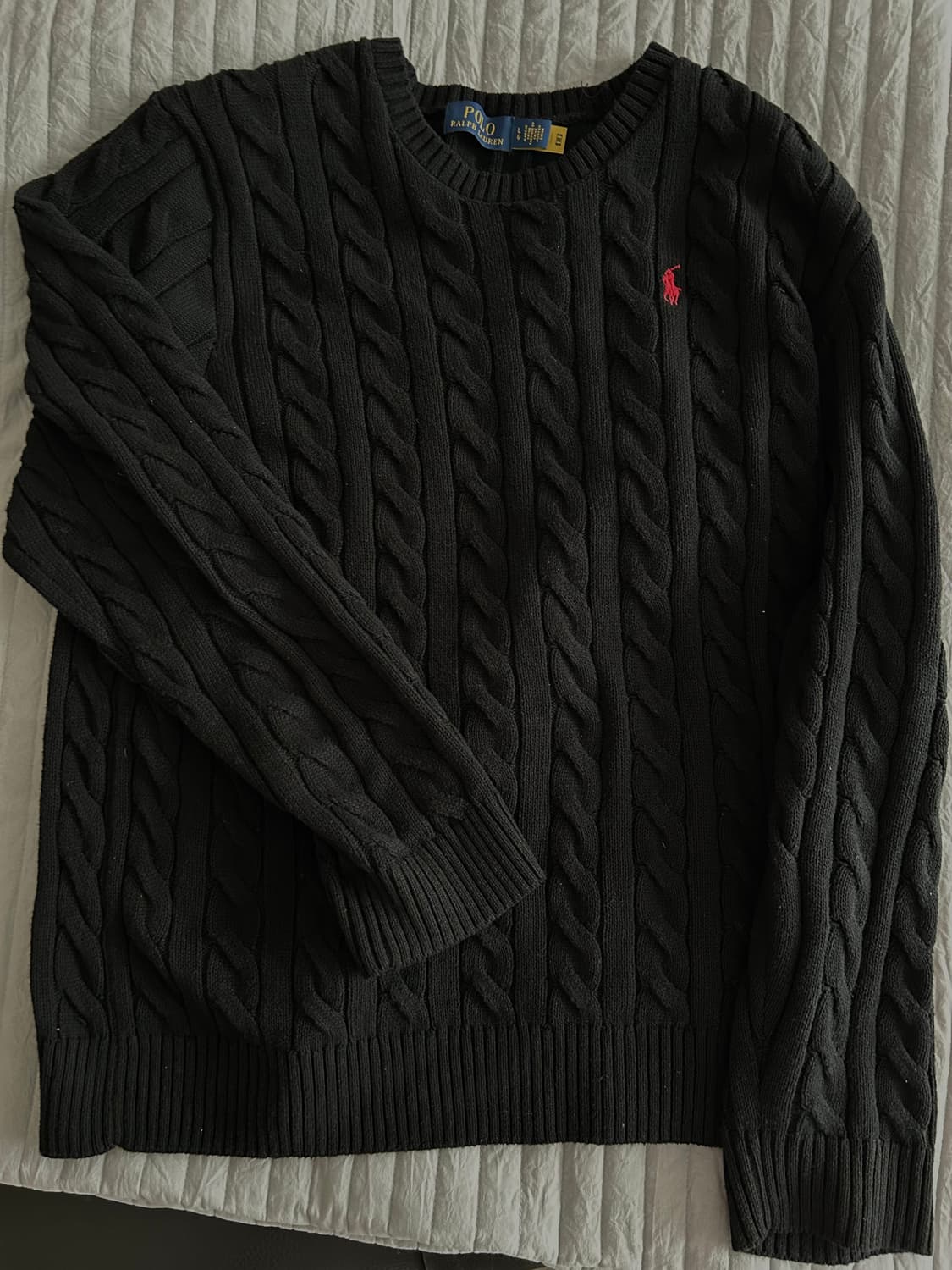폴로 블랙 케이블 니트 L사이즈 상품이미지2