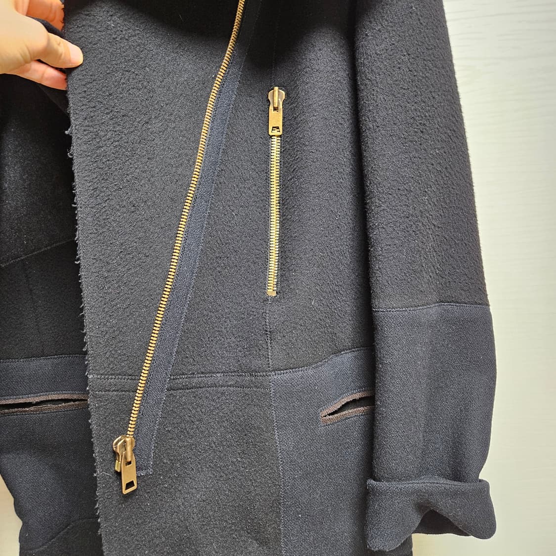 한섬 시스템 울코트 55 지퍼여밈 후드 상품이미지4