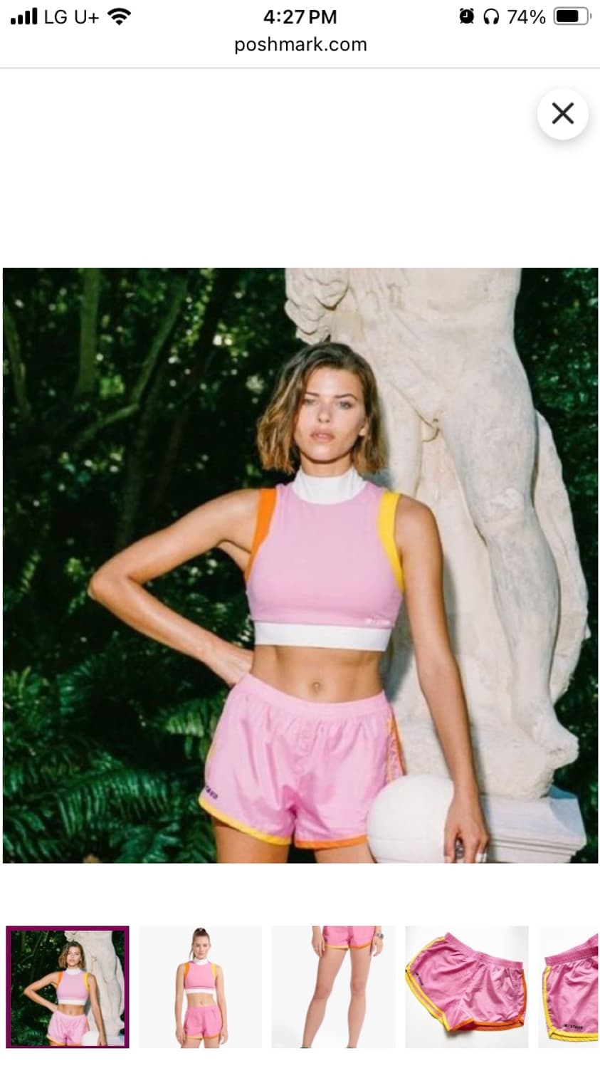 뉴발란스 X Staud 핑크 러닝 쇼츠 M  상품이미지2