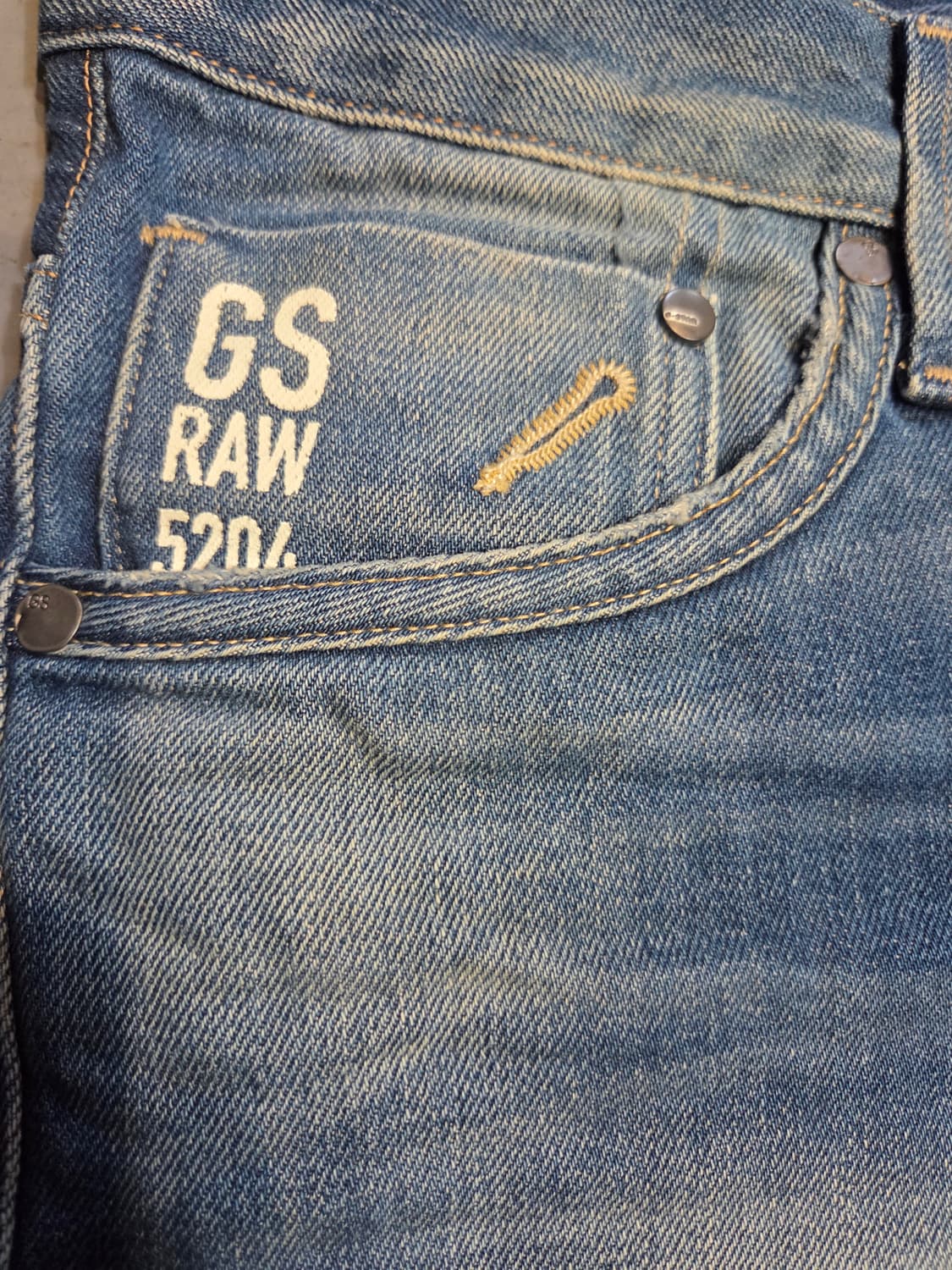 G-STAR RAW  3301 스트레이트 핏 블루 워싱(w33/L32) 상품이미지3
