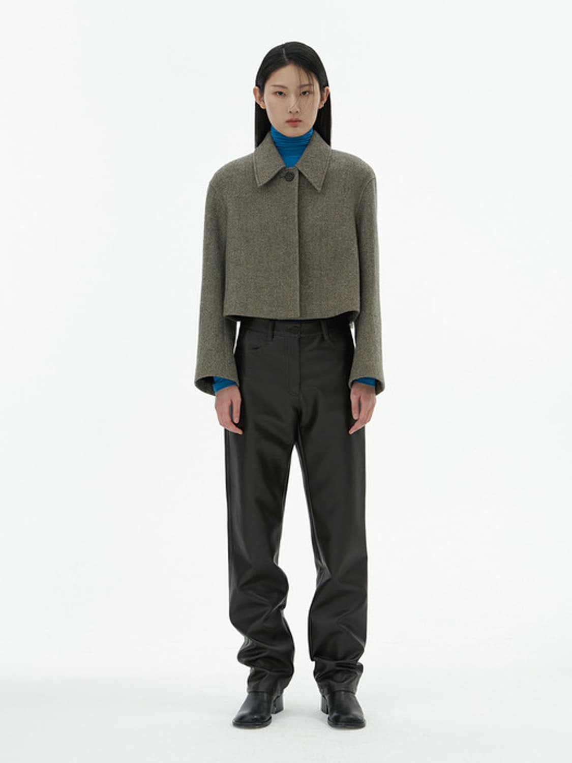 Amomento wide crop coat 0size 상품이미지1