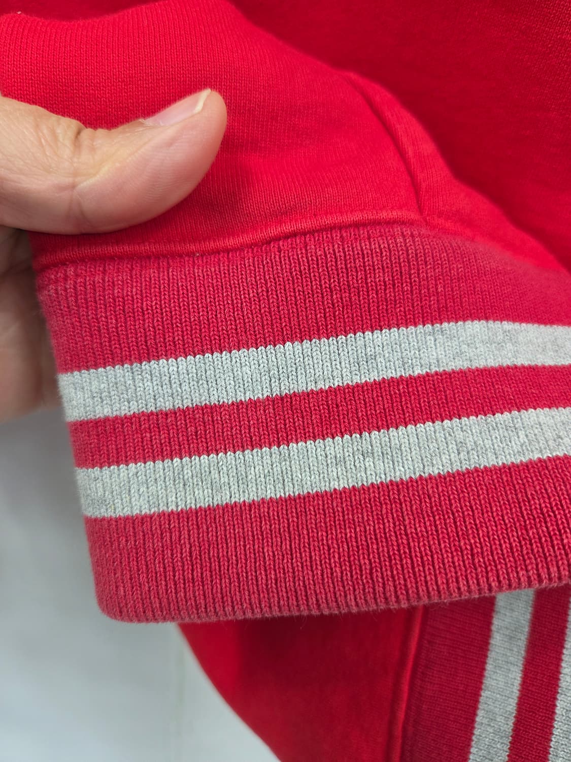 M 2015fw 슈프림 클레식 로고 투톤 뉴욕 레드 후드티 상품이미지6