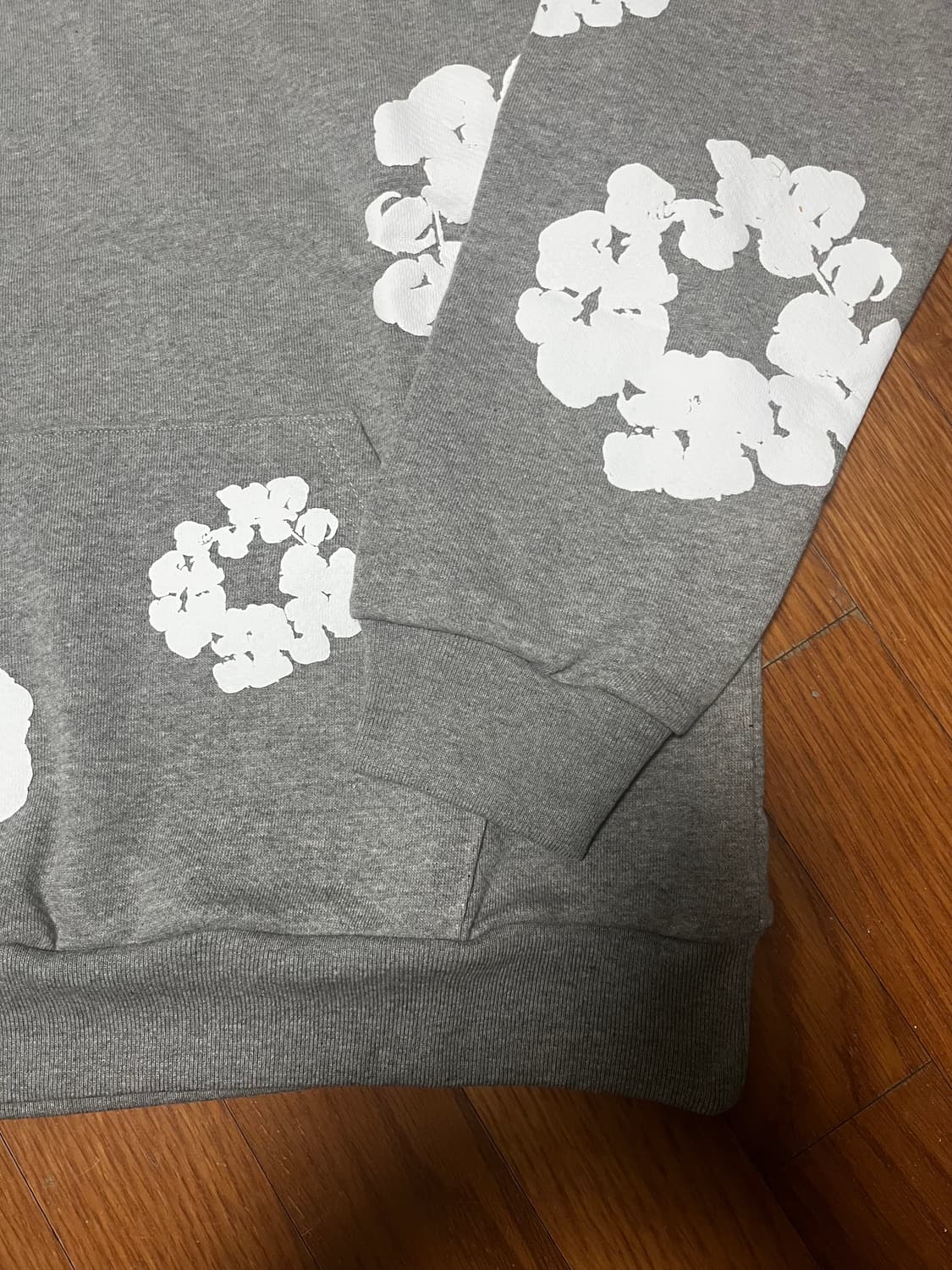 데님티어스 회색 후드티 상품이미지3