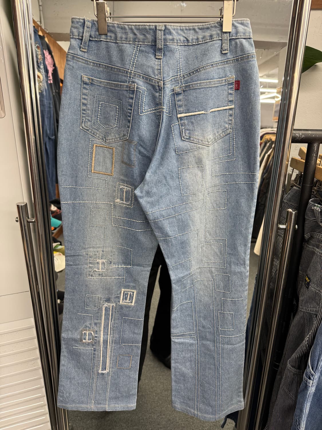 Japanese vintage 여성  부츠컷 연청 데님팬츠 상품이미지4