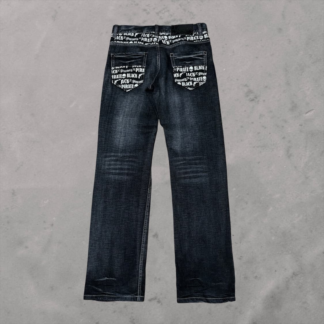 Puck Silver Skull Straight Denim Jean 상품이미지2