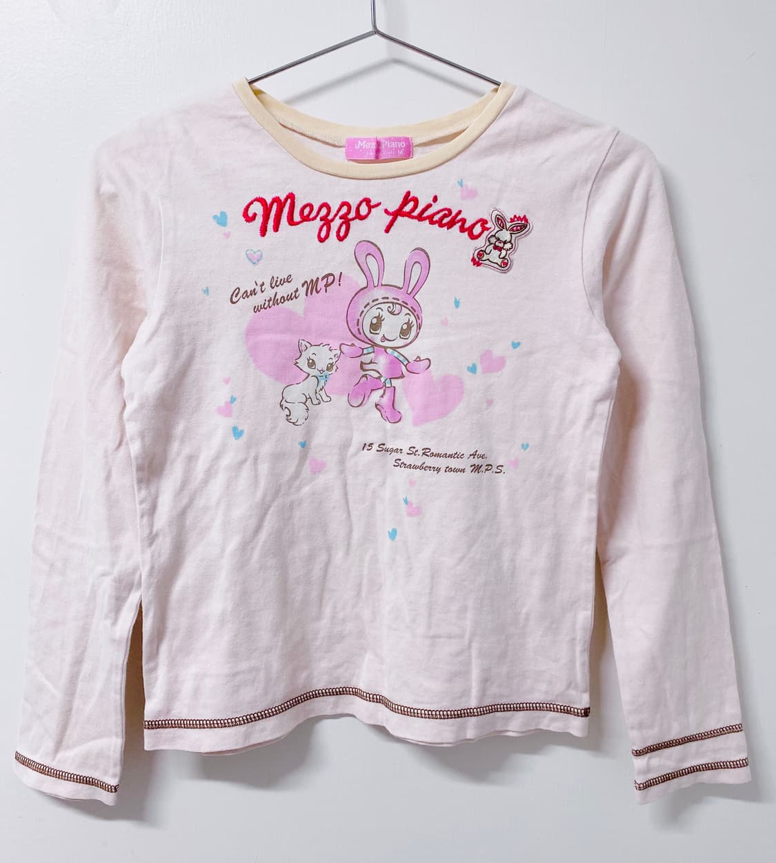메조피아노 롱 슬리브 티셔츠 히메갸루 키치 모리걸 러블리 상품이미지1