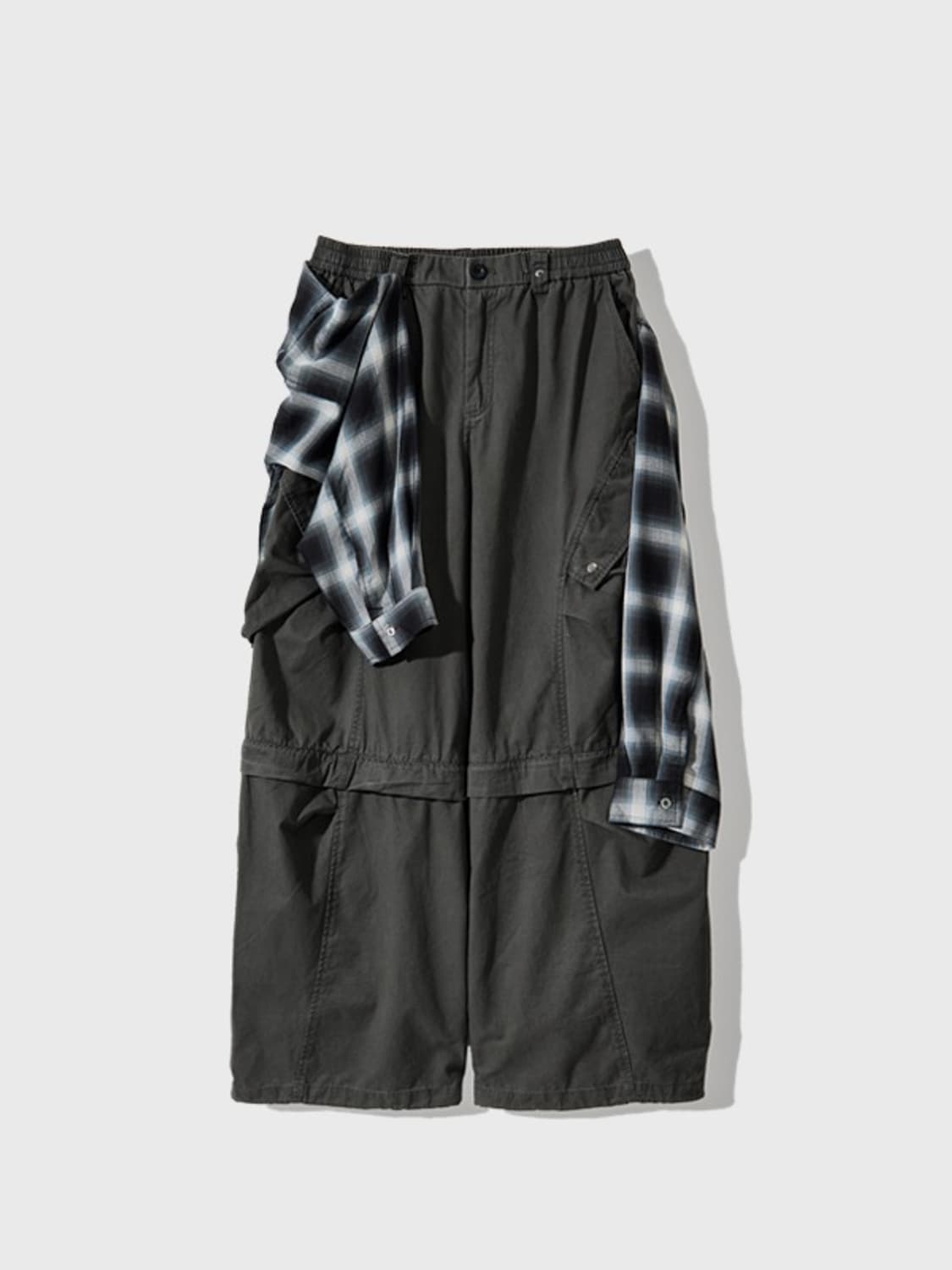 CORD 코드 랩 셔츠 3-컨버트 디테쳐블 팬츠 상품이미지1