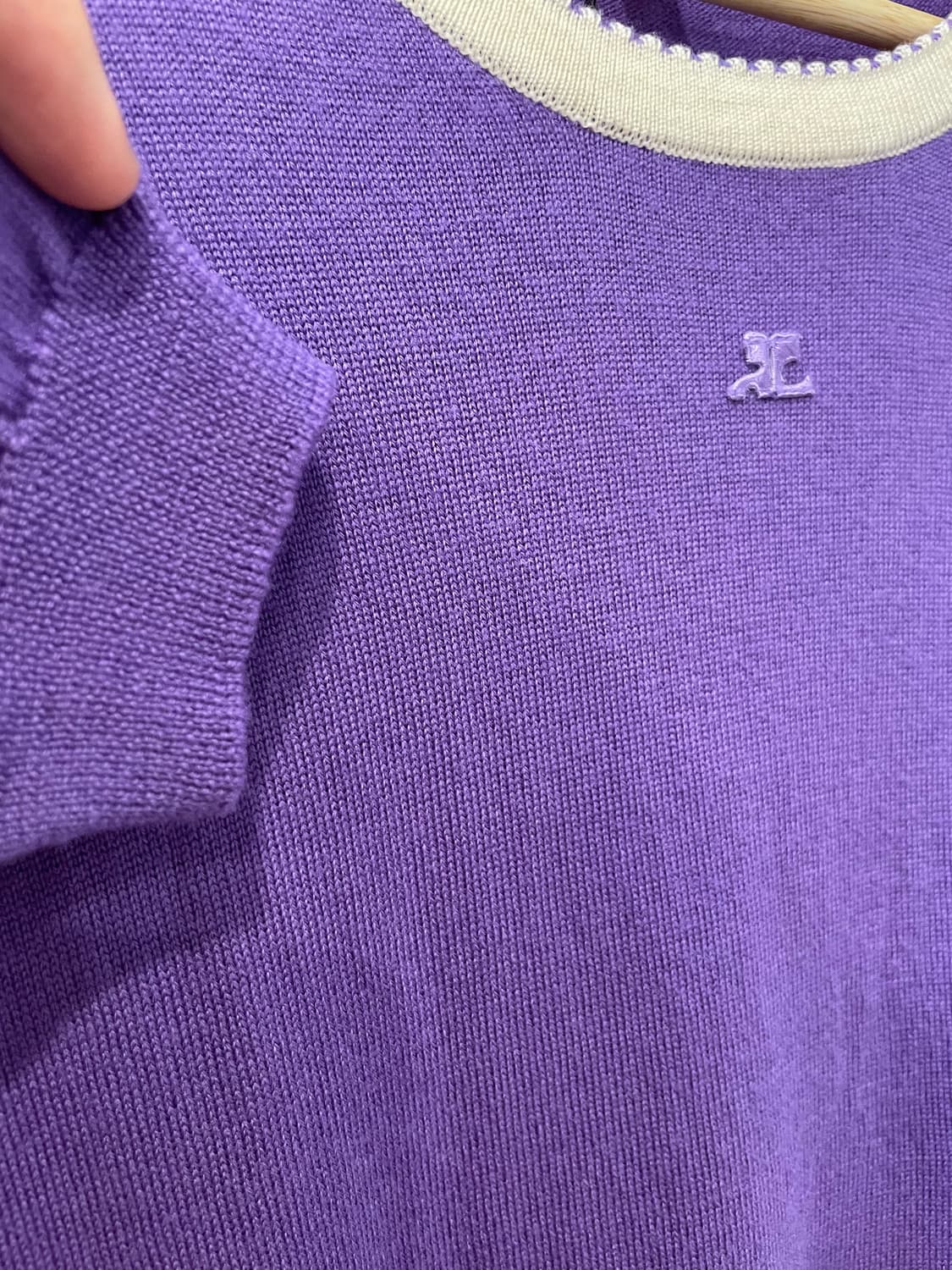 꾸레쥬 우먼스 반팔 니트 55-66사이즈 상품이미지4