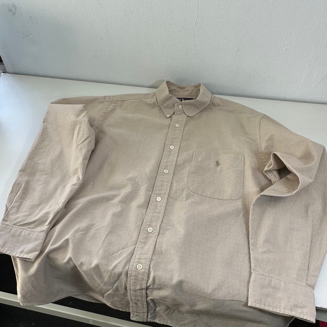 105 폴로 랄프로렌 베이지 포니 원포켓 셔츠 상품이미지4