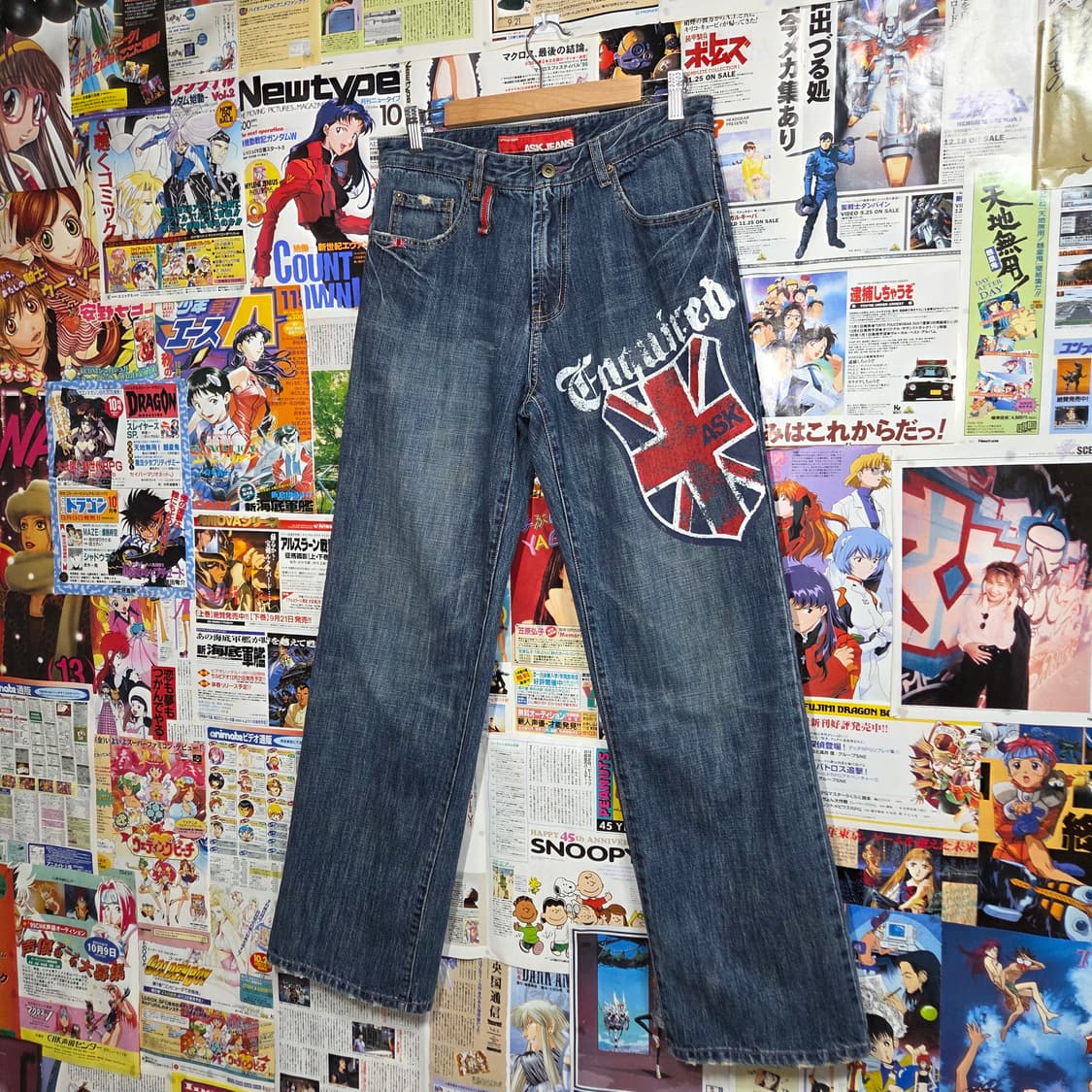 에스크 Y2K 프린팅 데님 와이드 팬츠 상품이미지2