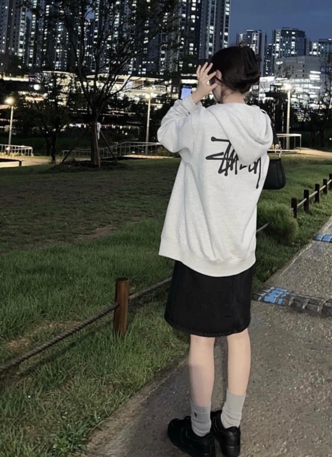 스투시 애쉬헤더 후드집업 m 상품이미지1