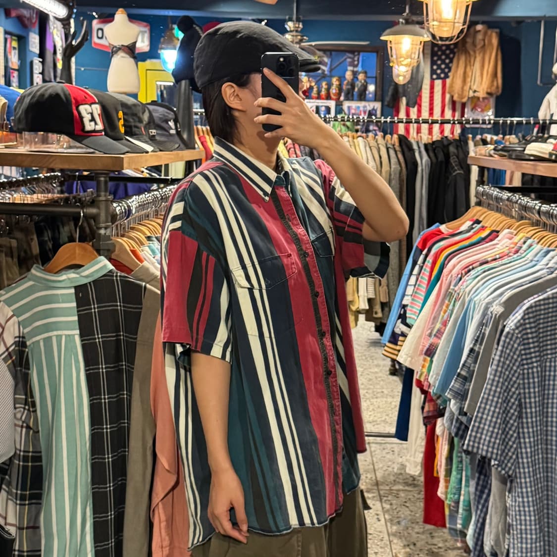wrangler 랭글러 스트라이프 웨스턴 반팔 셔츠 상품이미지4