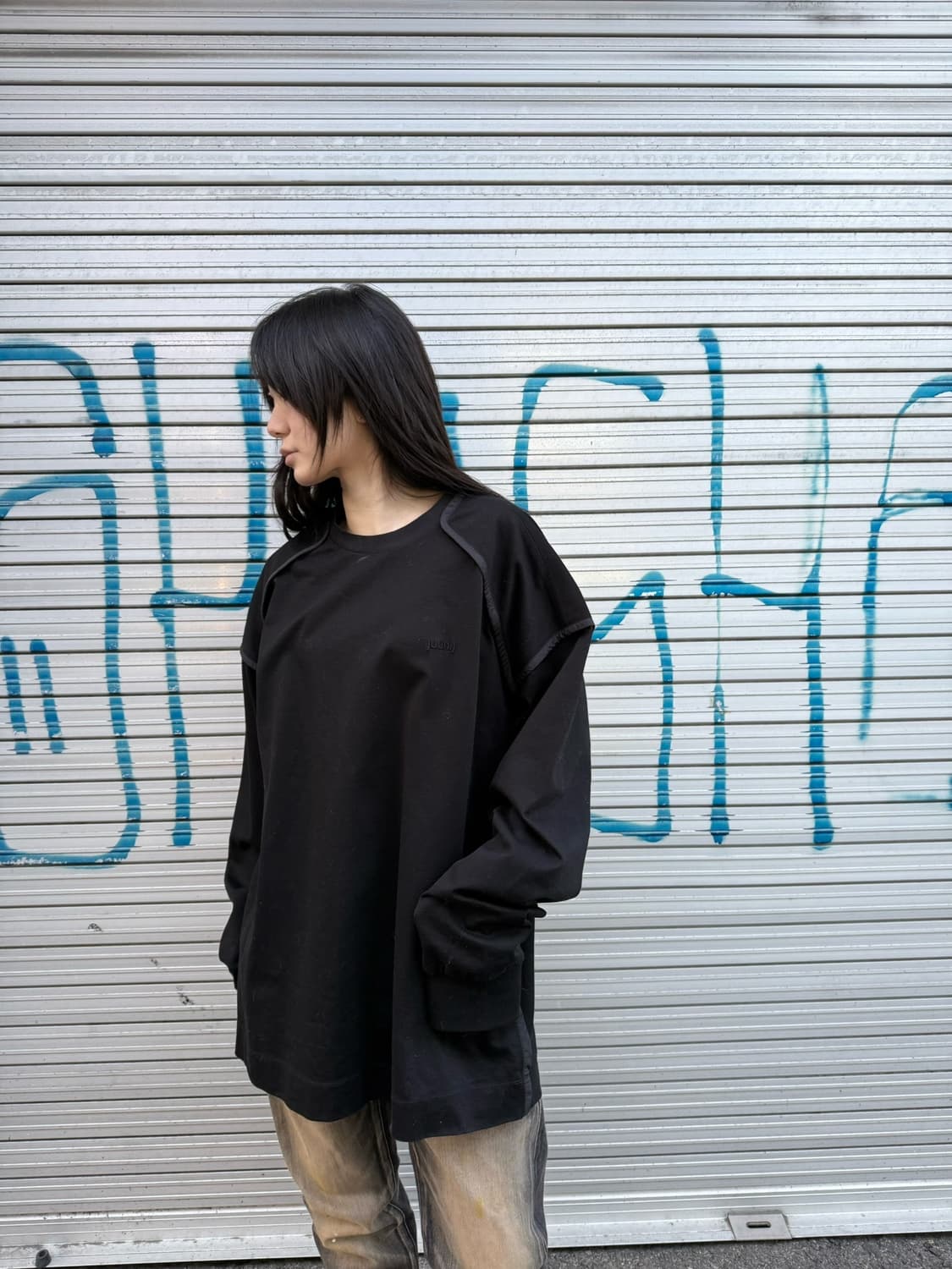 준지 파이핑 오버핏 롱 슬리브 상품이미지5