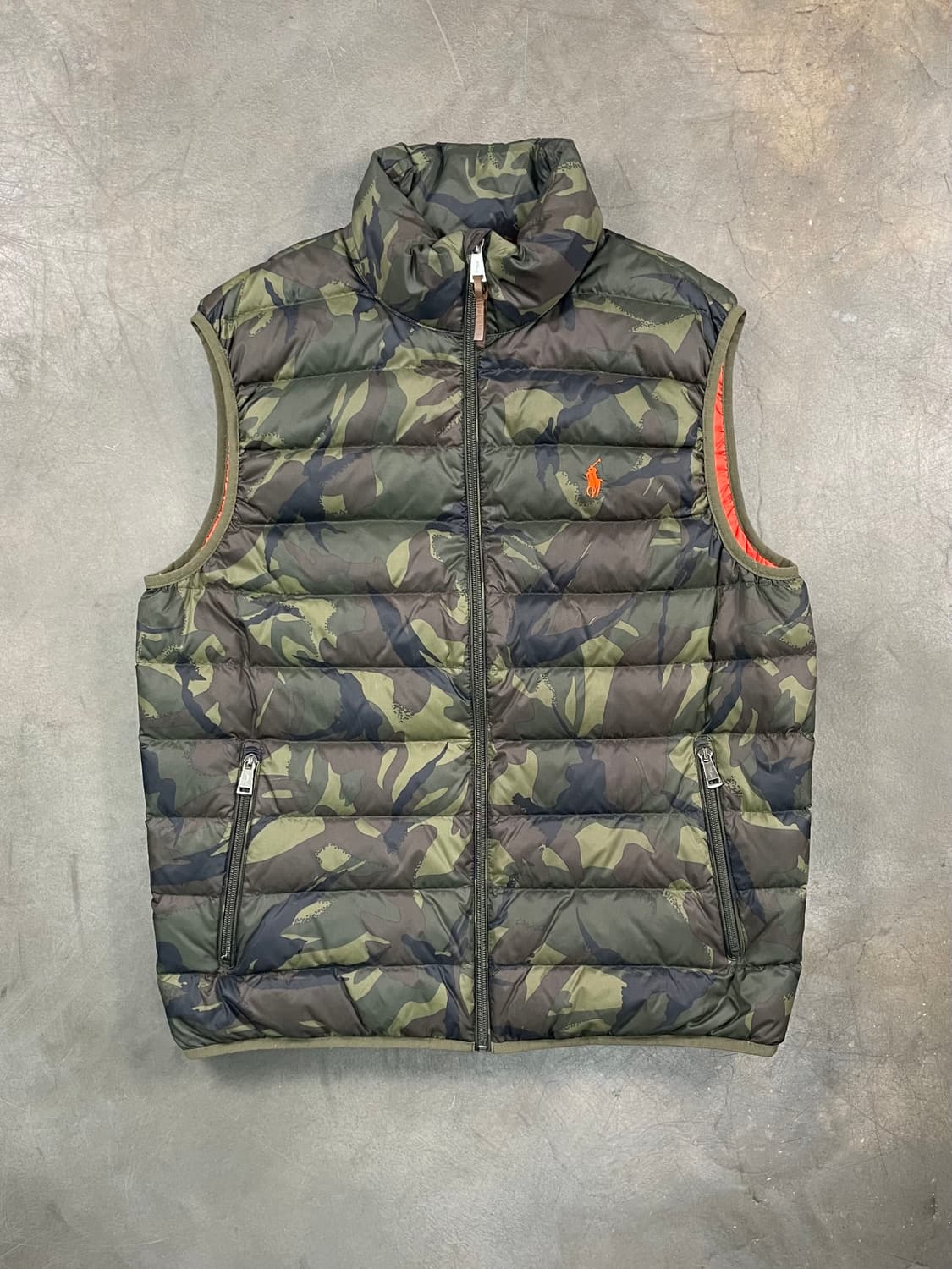 폴로 카모 패딩 베스트 상품이미지1